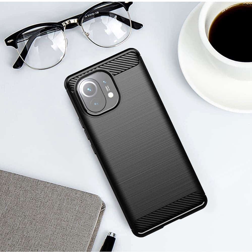 Techsuit Carbon Silicone - Xiaomi Mi 11 Lite 5G / NE null - Μαύρο 4