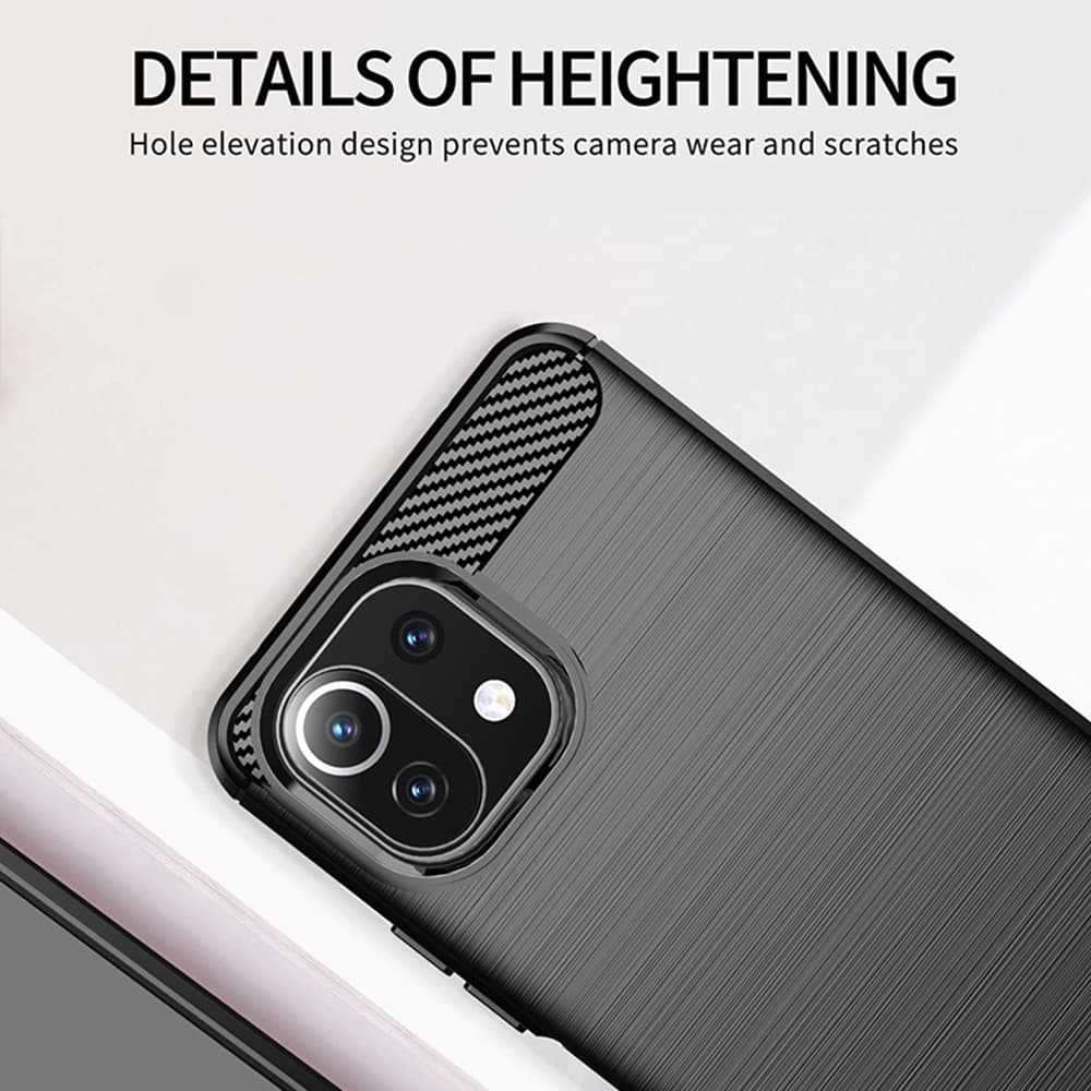 Techsuit Carbon Silicone - Xiaomi Mi 11 Lite 5G / NE null - Μαύρο 6