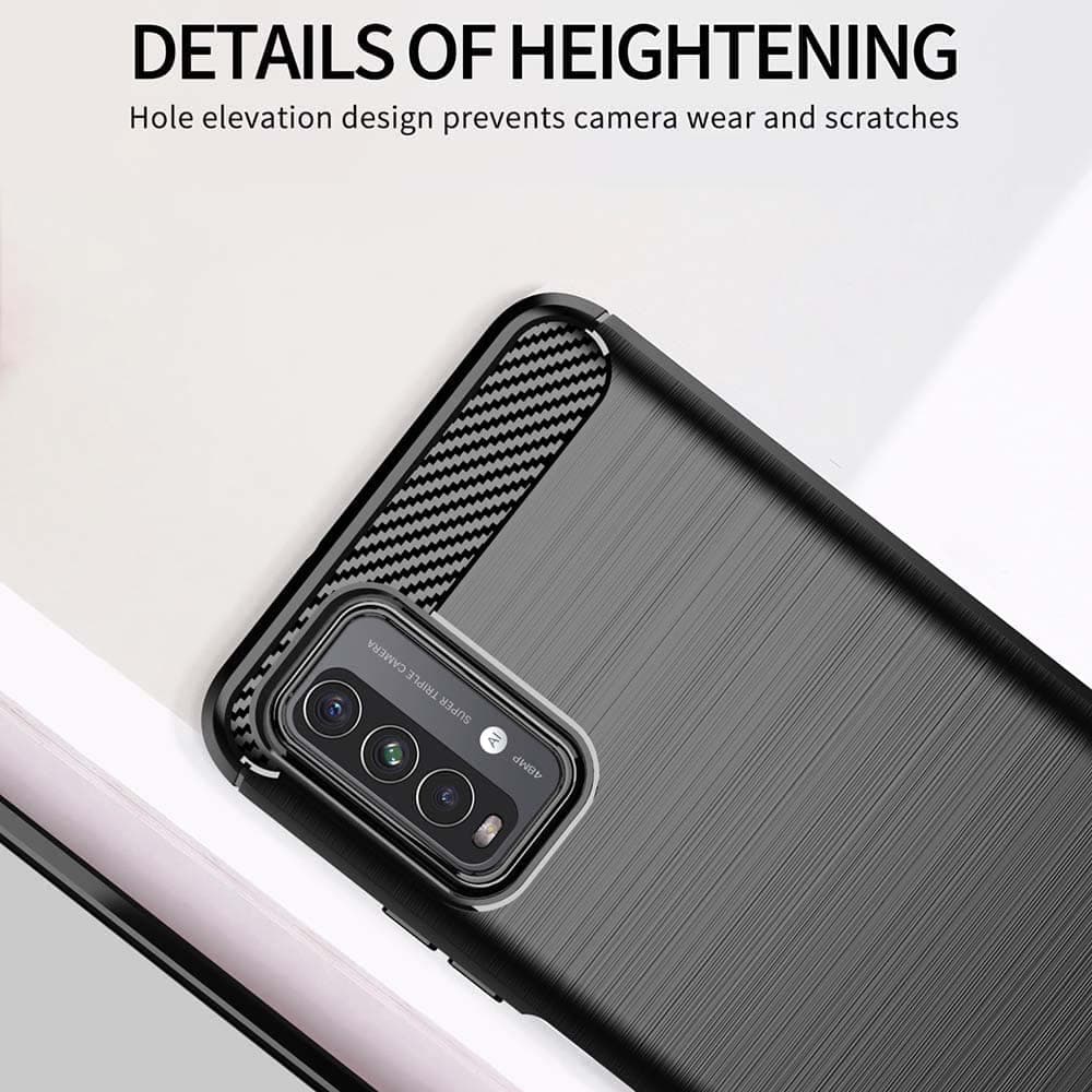 Techsuit Carbon Silicone - θήκη για Xiaomi Redmi 9T - Μαύρο 3