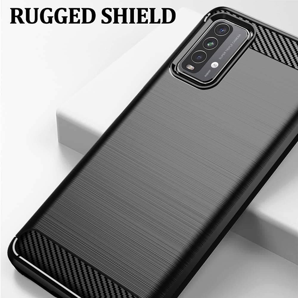 Techsuit Carbon Silicone - θήκη για Xiaomi Redmi 9T - Μαύρο 4