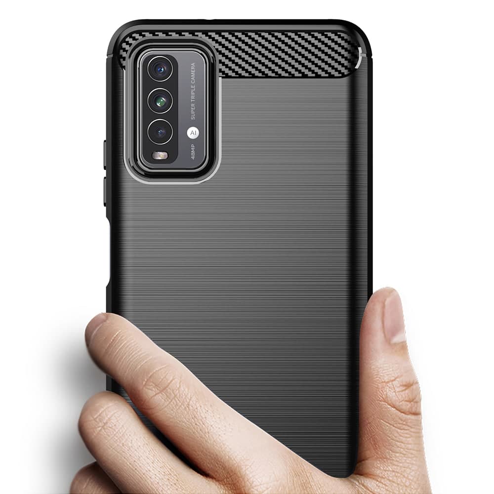 Techsuit Carbon Silicone - θήκη για Xiaomi Redmi 9T - Μαύρο 6
