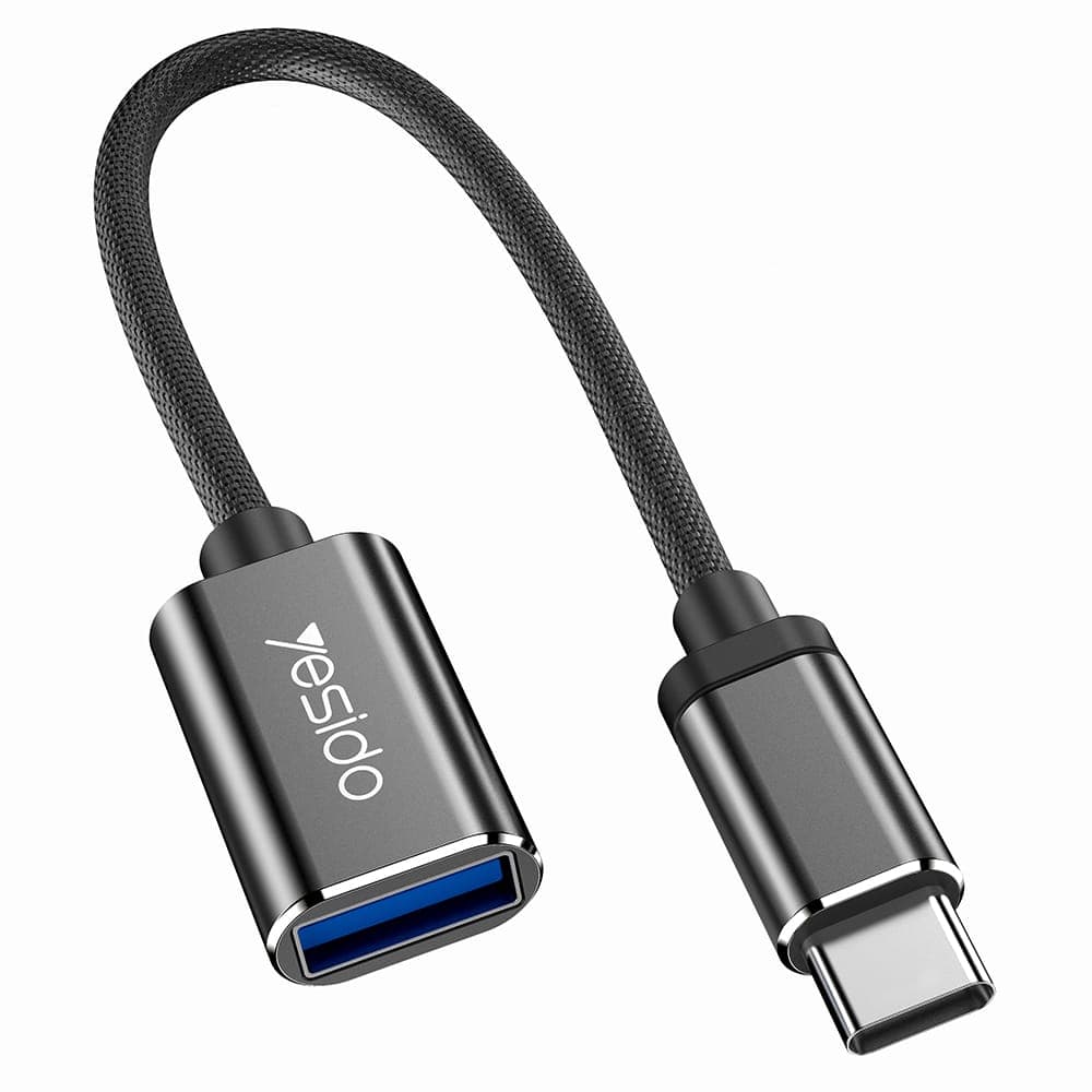 Yesido - Otg Καλώδιο Adapter (gs01) - Type-C To Usb 2.0, Plug & Play - Black