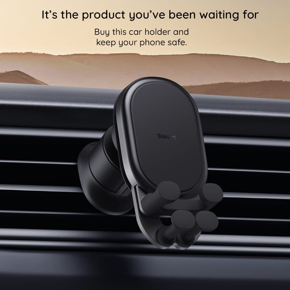 Baseus car holder with built-in 15W inductive charger for air vent Μαύρο 7