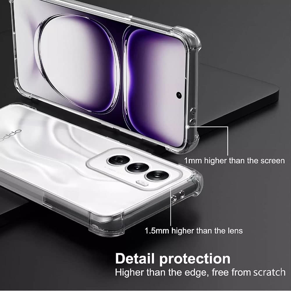 Techsuit Shockproof Clear Silicone - θήκη για Oppo Reno12 Pro - Διάφανο 2