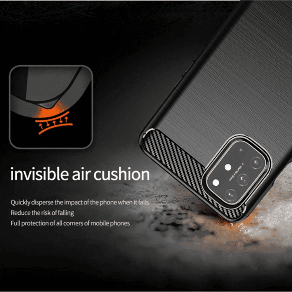 Techsuit Carbon Silicone - Oneplus 8T - Μαύρο 6