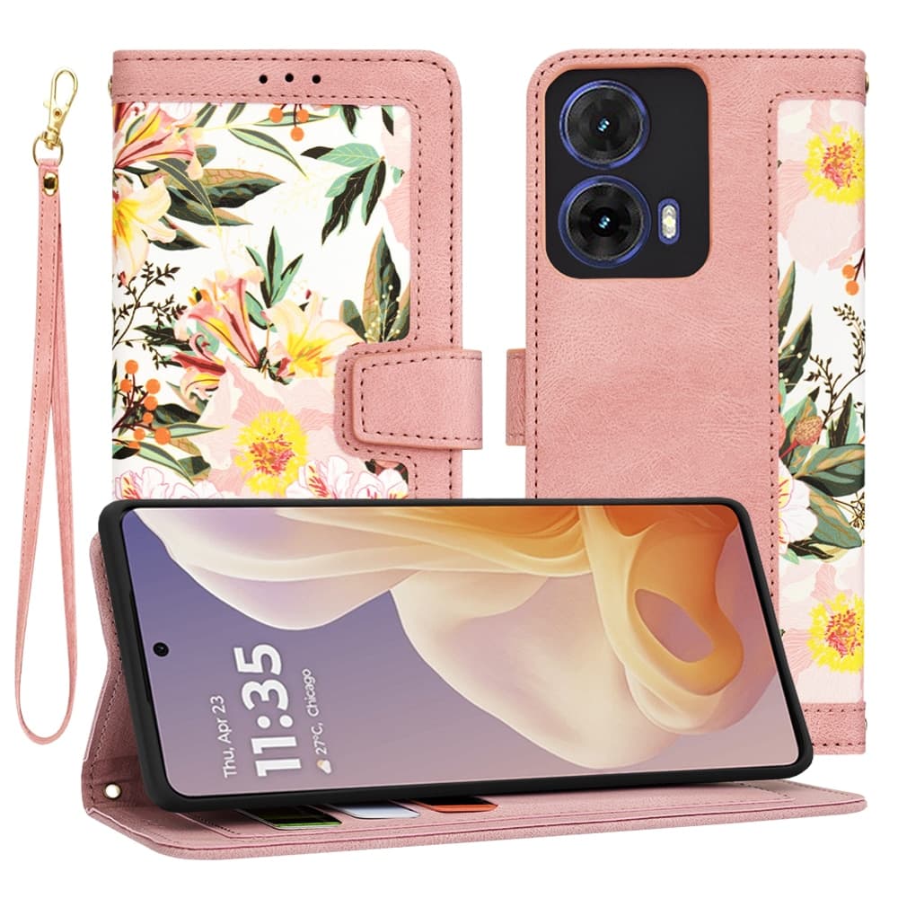 Techsuit - FlipCraft - Motorola Moto G85 - Ροζ