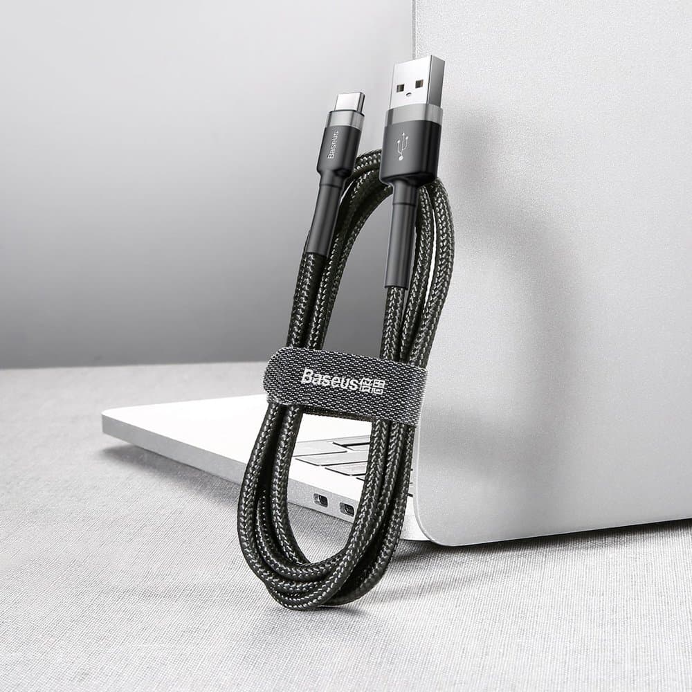 Baseus Cafule USB Type-C Καλώδιο 3m (Γκρί/Μαύρο) 6