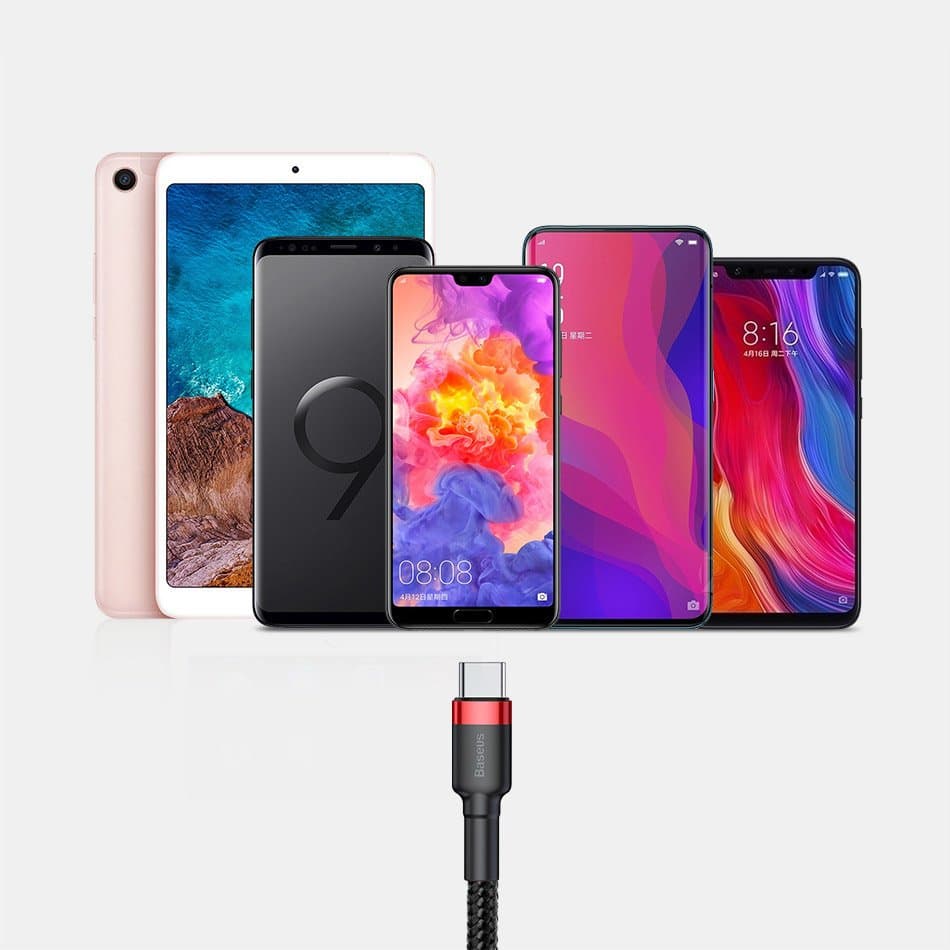 Baseus Cafule USB Type-C Καλώδιο 3m (Γκρί/Μαύρο) 7