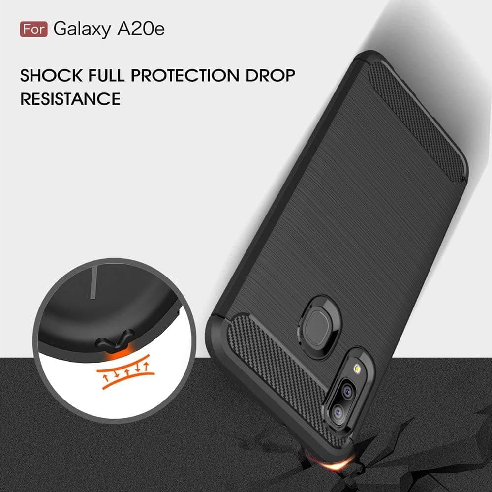 Techsuit Carbon Silicone - θήκη για Samsung Galaxy A20e - Μαύρο 3