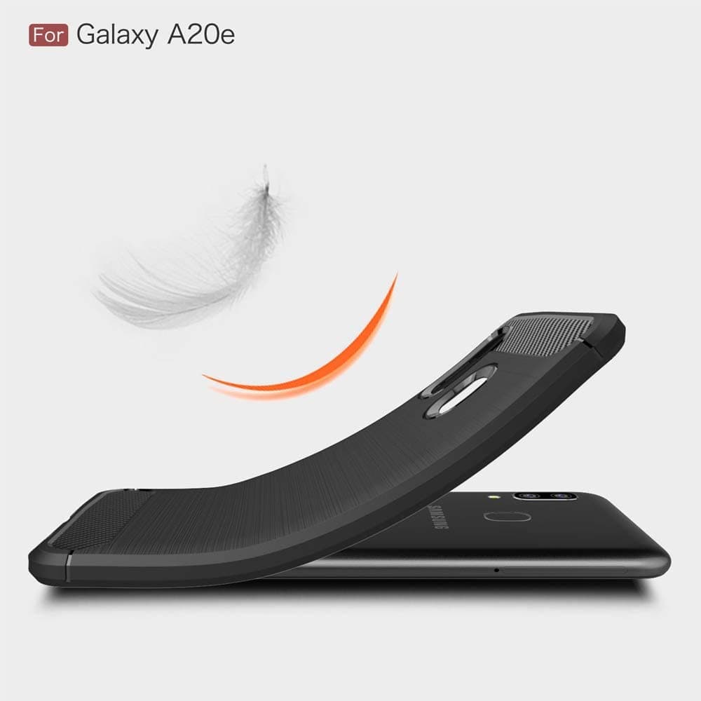 Techsuit Carbon Silicone - θήκη για Samsung Galaxy A20e - Μαύρο 4