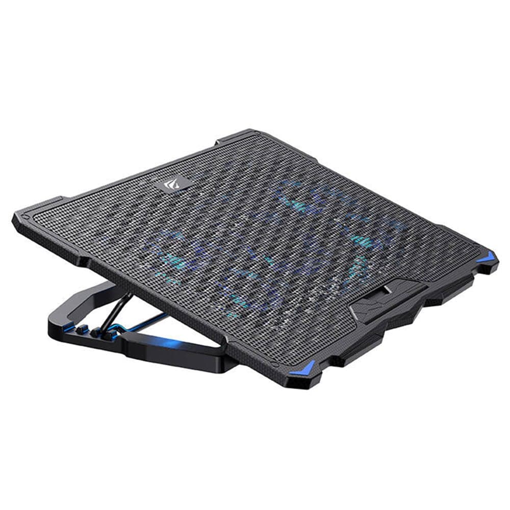 Havit - Cooling Pad (f2076) - For Laptop 17", 2 X Usb, 1200 - 2400rpm, 20db, 5 Fans, Adjustable - Black 4