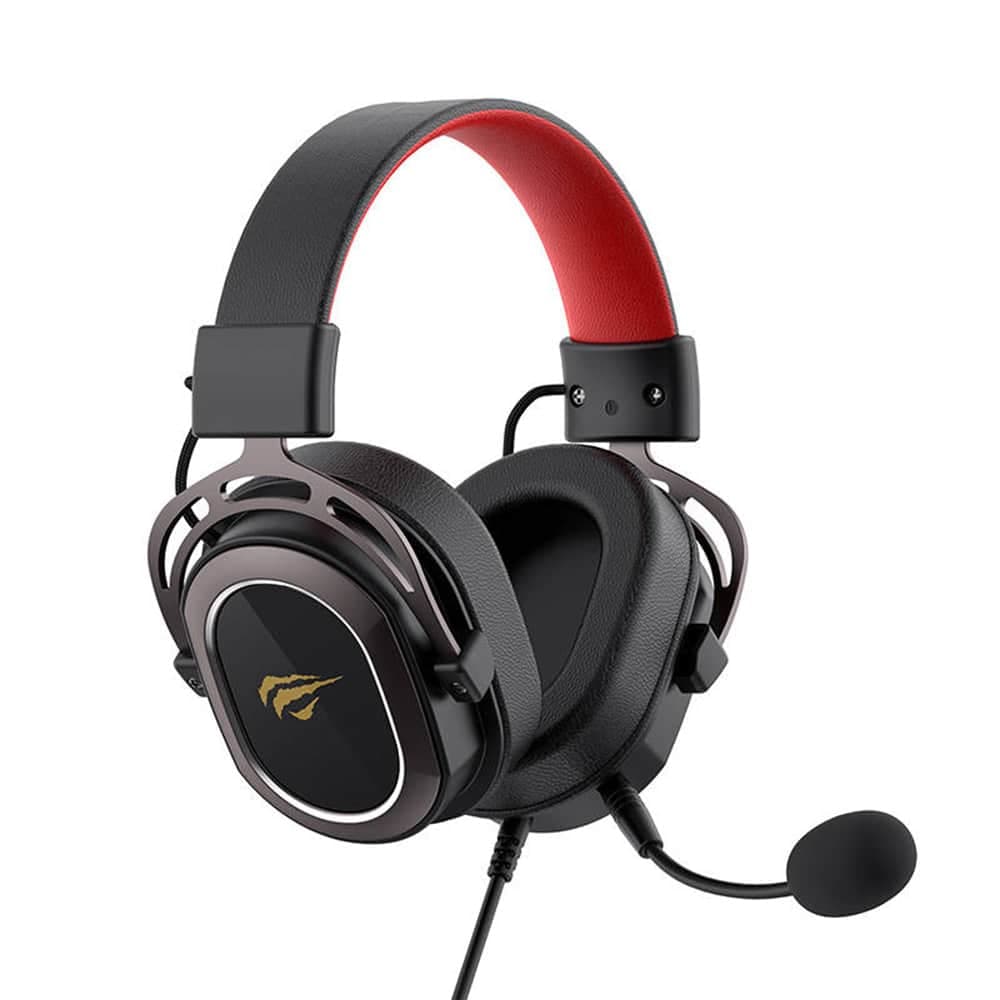 Havit - Gaming Headphones (h2008d) - 3.5mm Jack, Detachable Microphone, Adjustable - Black / Red 3