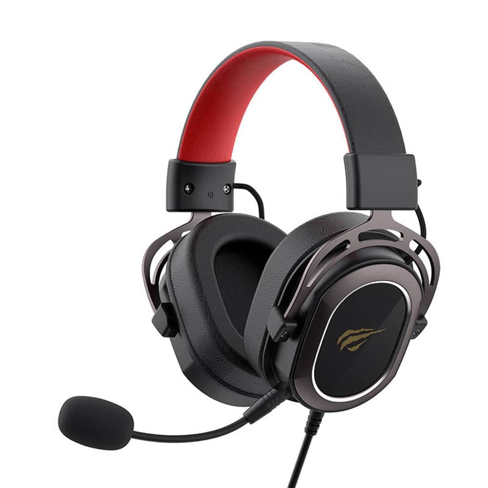 Havit - Gaming Headphones (h2008d) - 3.5mm Jack, Detachable Microphone, Adjustable - Black / Red 5