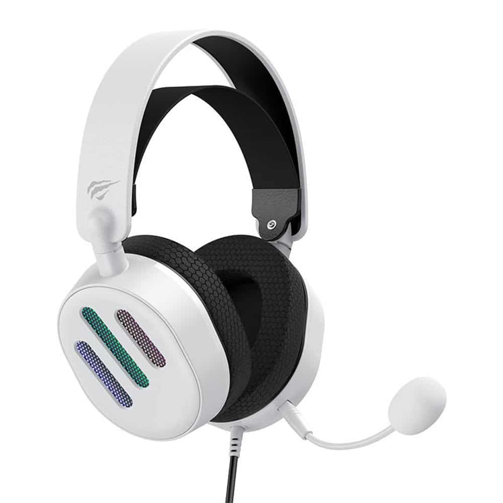 Havit - Wired Gaming Headphones (h2038u) - Usb, Rgb Lights, Microphone, Surround Sound - White 2