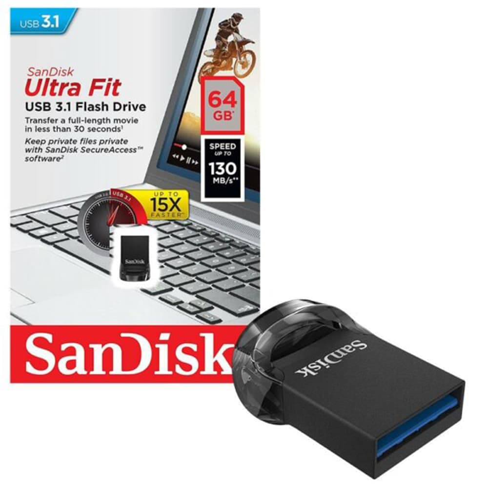Sandisk - USB 3.1 Μνήμη (sdcz430-064g-G46) - Flashdrive 64gb, 130mb/s - Μαύρο 7