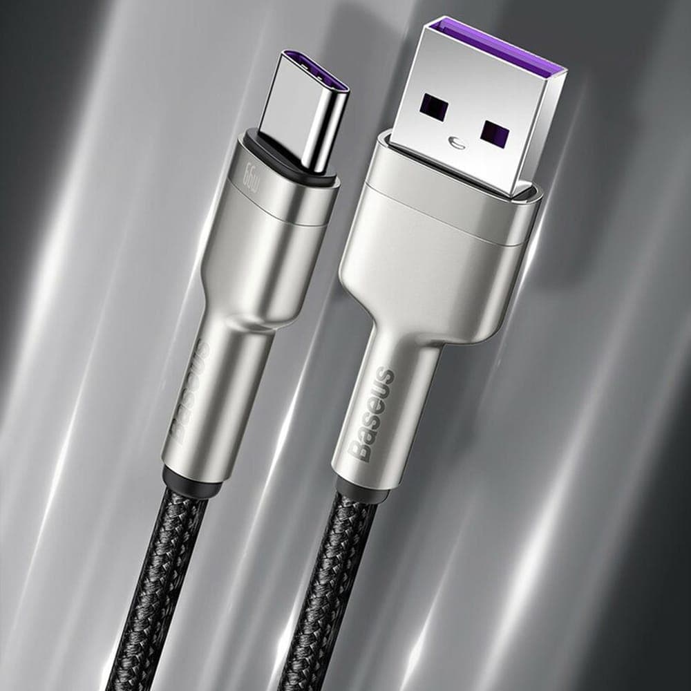 Baseus Καλώδιο USB σε USB-C Cafule, 66W, 1m (Μαύρο) 4