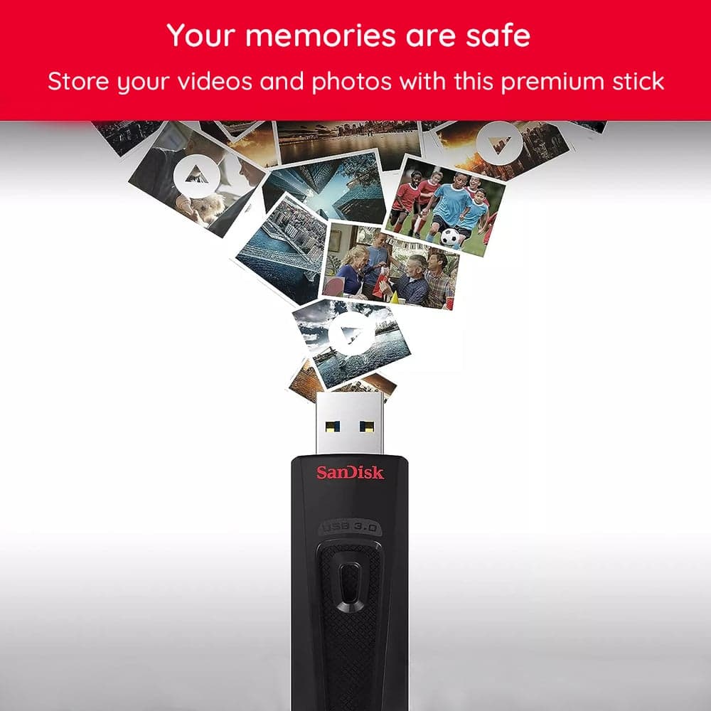 Sandisk - USB Flash Drive (sdcz48-032g-U46) - USB 3.0, 32gb, 130mb/s - Μαύρο 6