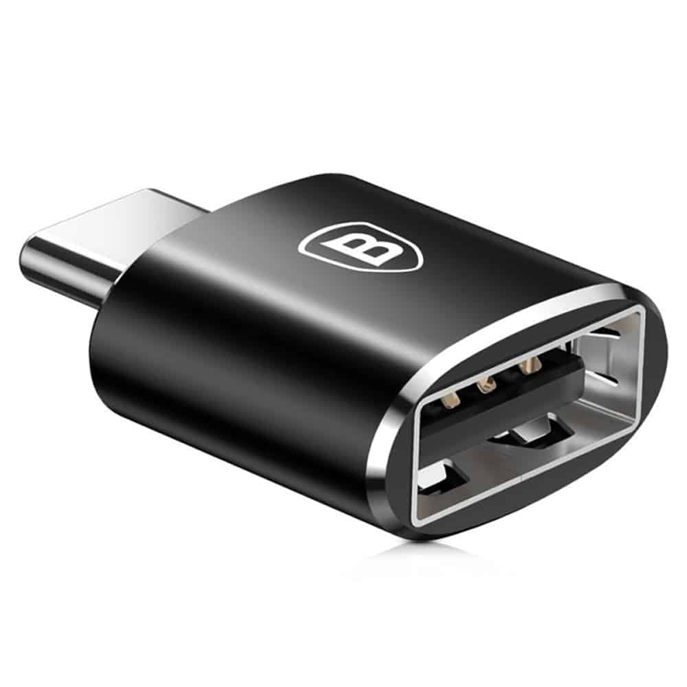 Baseus USB-A σε USB Type-C αντάπτορας OTG (Μαύρο) (CATOTG-01) 2