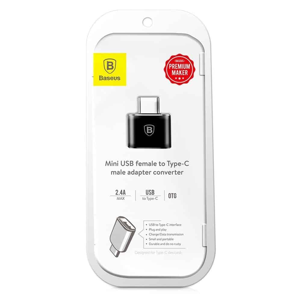 Baseus USB-A σε USB Type-C αντάπτορας OTG (Μαύρο) (CATOTG-01) 7