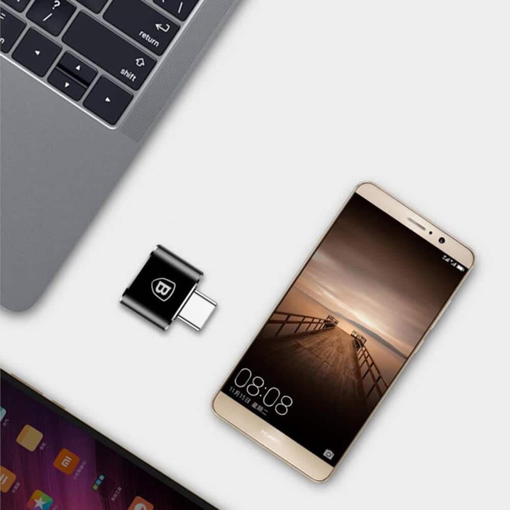 Baseus USB-A σε USB Type-C αντάπτορας OTG (Μαύρο) (CATOTG-01) 5