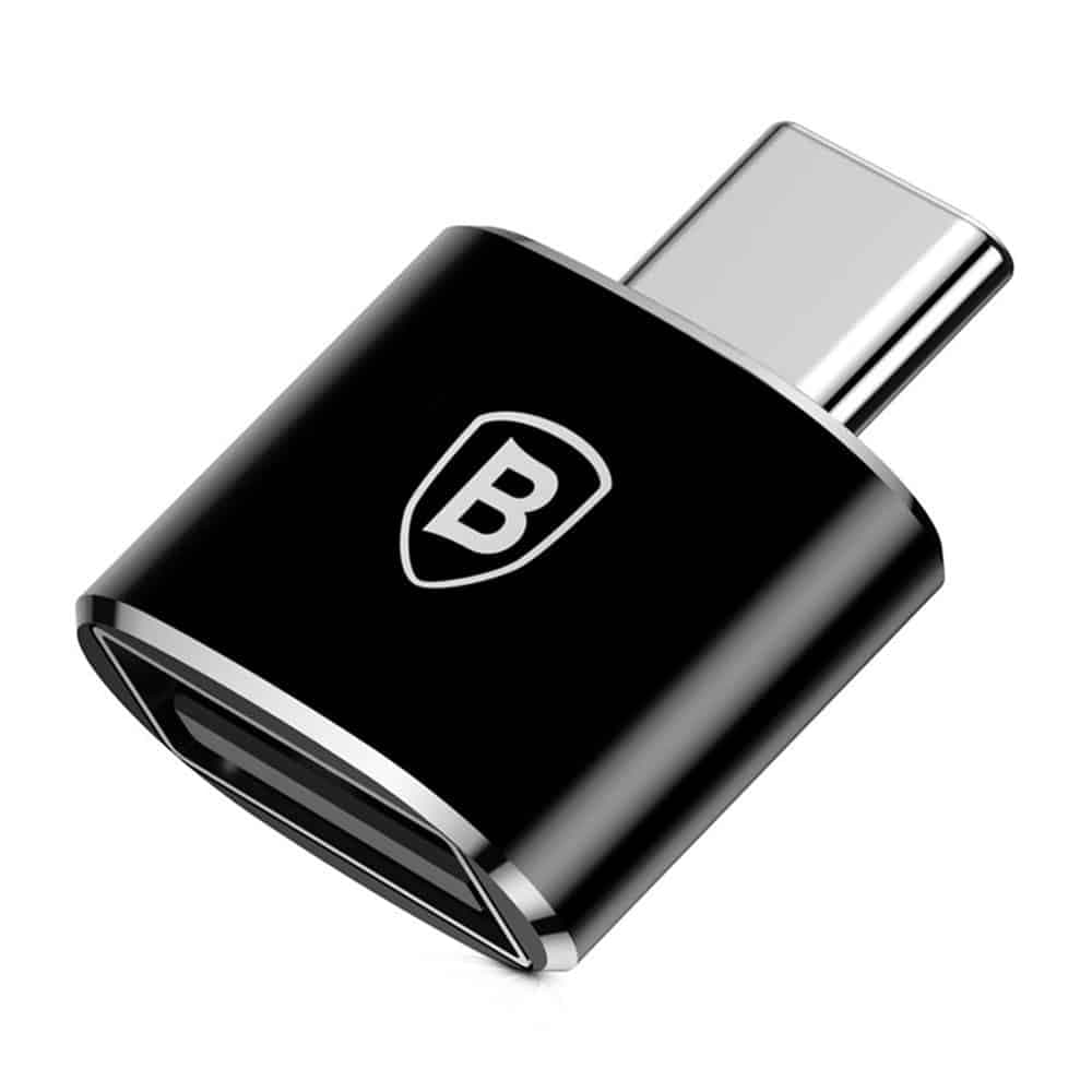 Baseus USB-A σε USB Type-C αντάπτορας OTG (Μαύρο) (CATOTG-01)