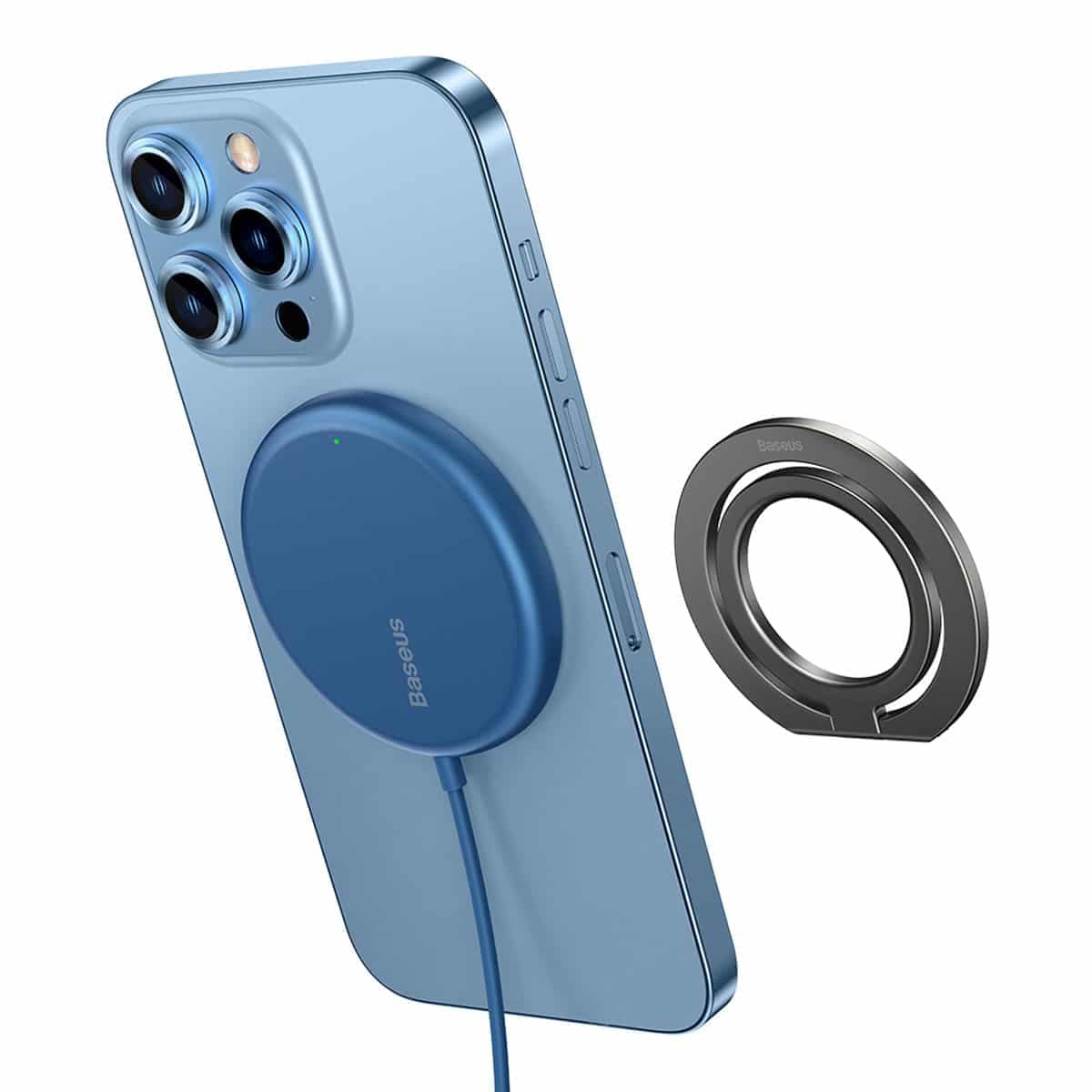 Baseus Halo magnetic ring holder phone stand Ασημένιο (SUCH000012) 6