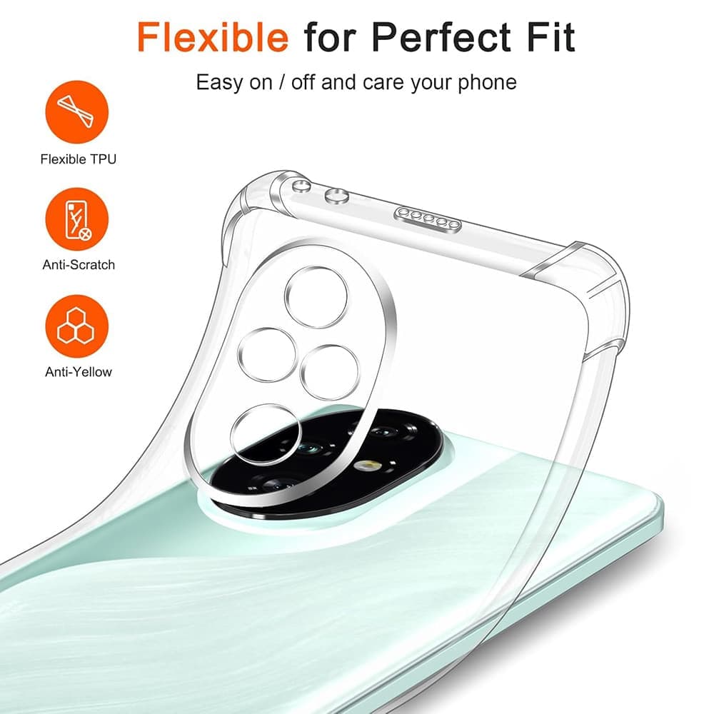 Techsuit Shockproof Clear Silicone - θήκη για Honor 200 Pro - Διάφανο 3