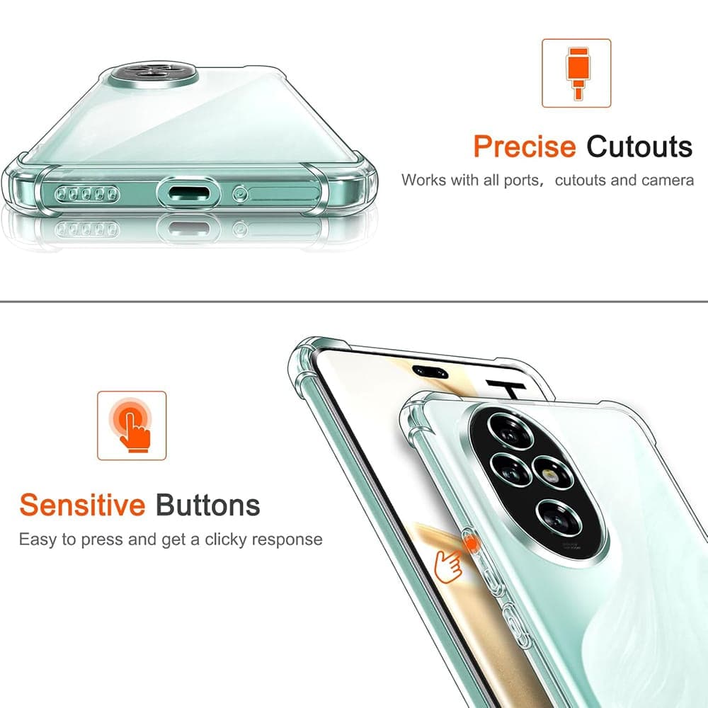 Techsuit Shockproof Clear Silicone - θήκη για Honor 200 Pro - Διάφανο 2