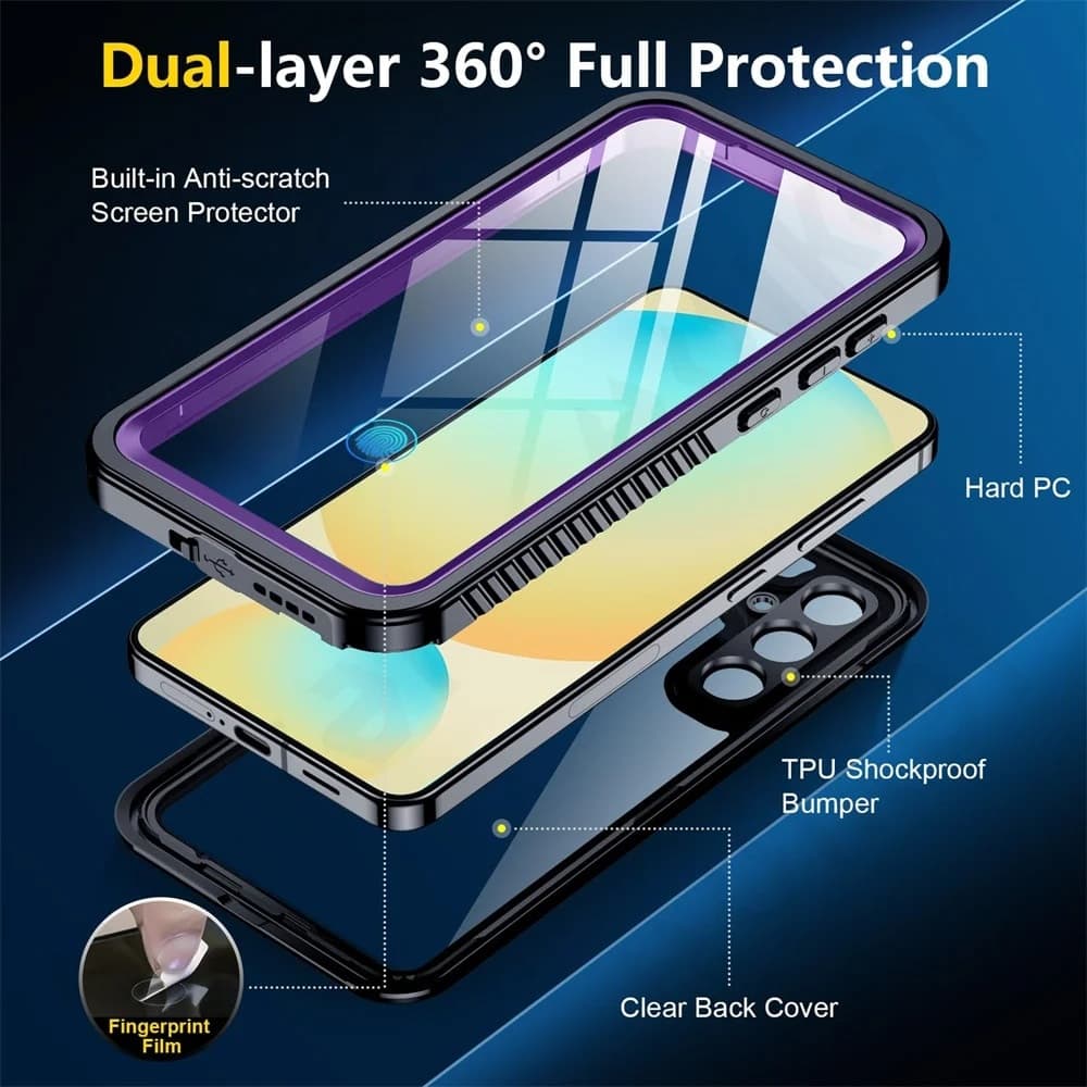 ShellBox Waterproof IP68 - θήκη για Samsung Galaxy S25 Plus - Μαύρο 5