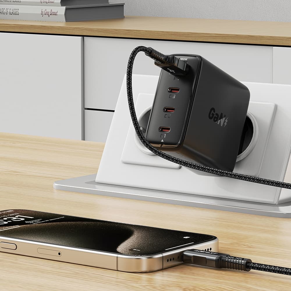 Acefast - Wall Charger (a94) - Multiport 3x Usb-C, Usb-A, Gan2 Technology, Pd100w - Black 6