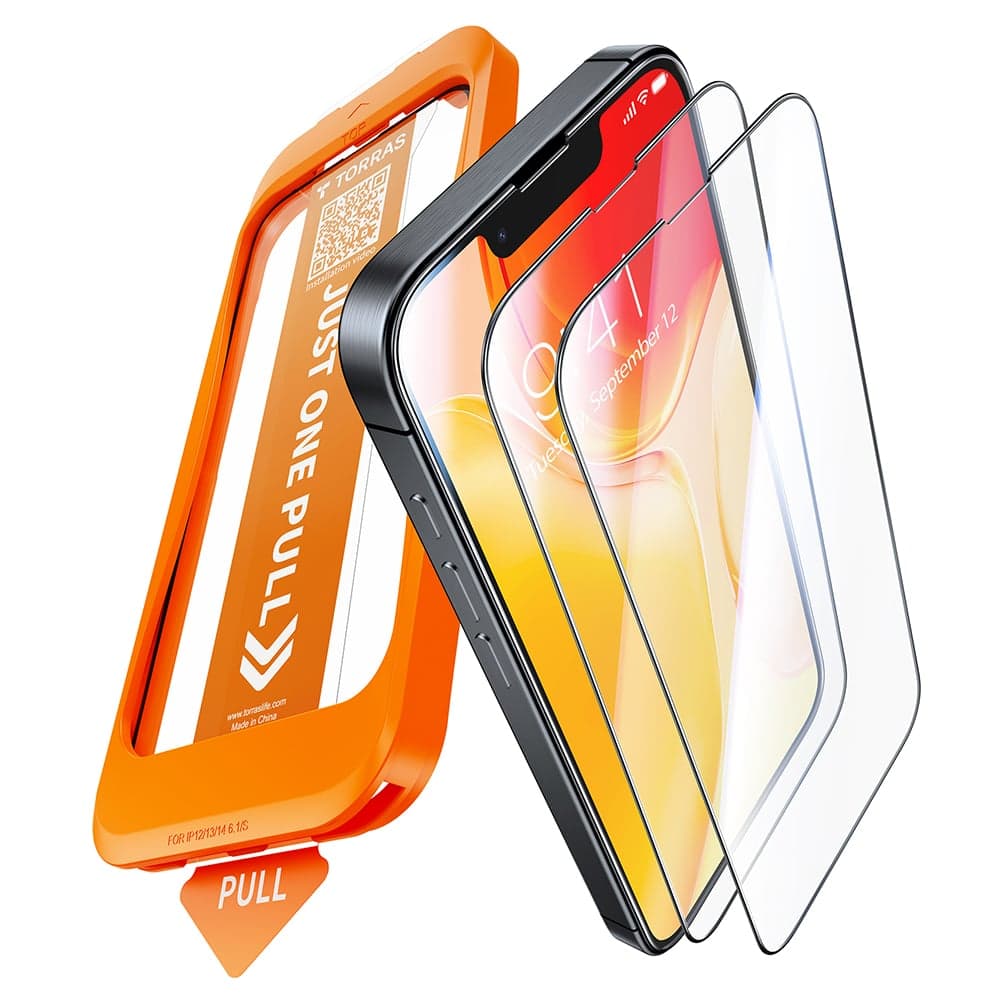 Torras - Glassgo Install Master (2 Pack) - iPhone 16e - Black 3