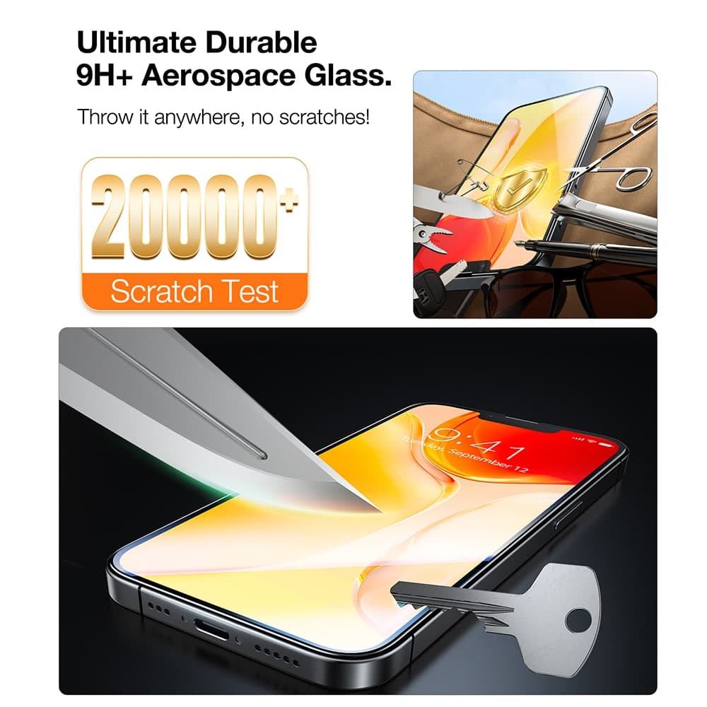 Torras - Glassgo Install Master (2 Pack) - iPhone 16e - Black 5