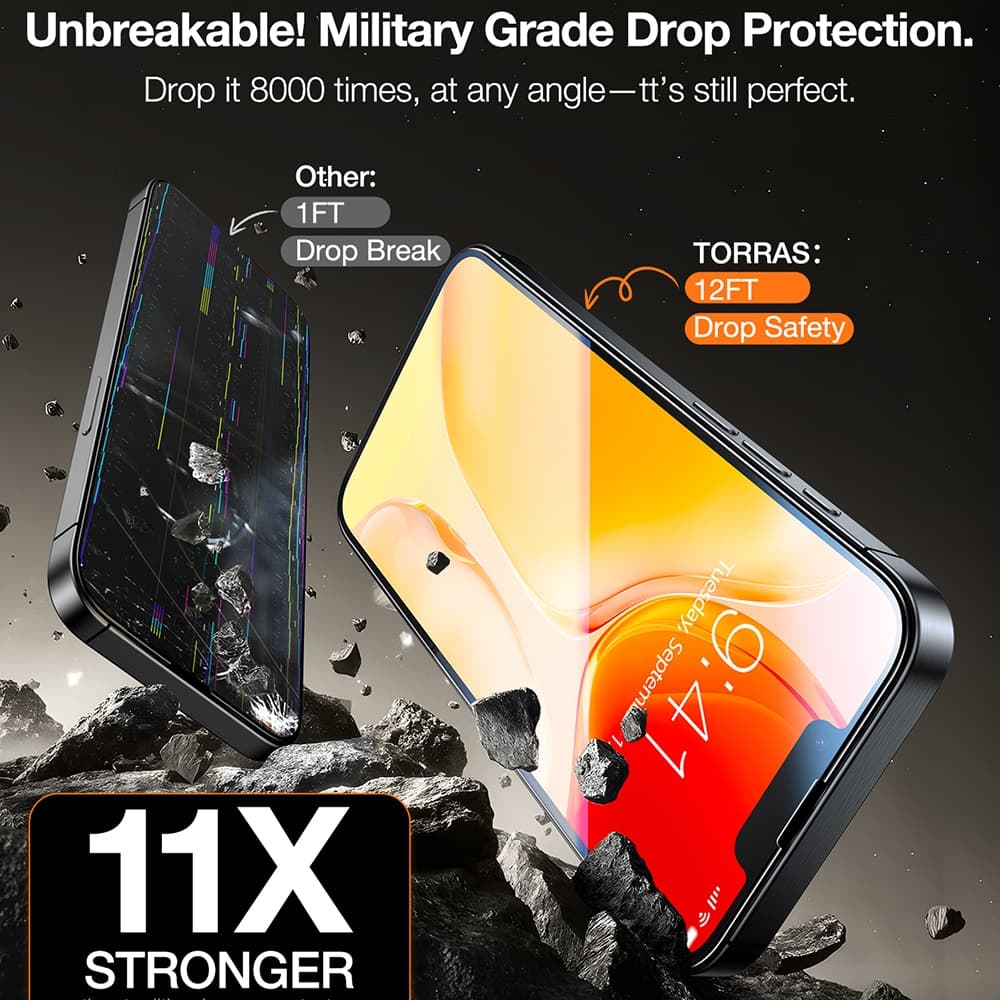 Torras - Glassgo Install Master (2 Pack) - iPhone 16e - Black 6