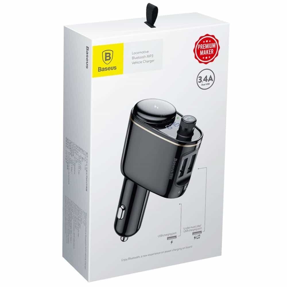 Baseus S-06 Bluetooth/USB car FM transmitter (Overseas Edition) - Μαύρο 7