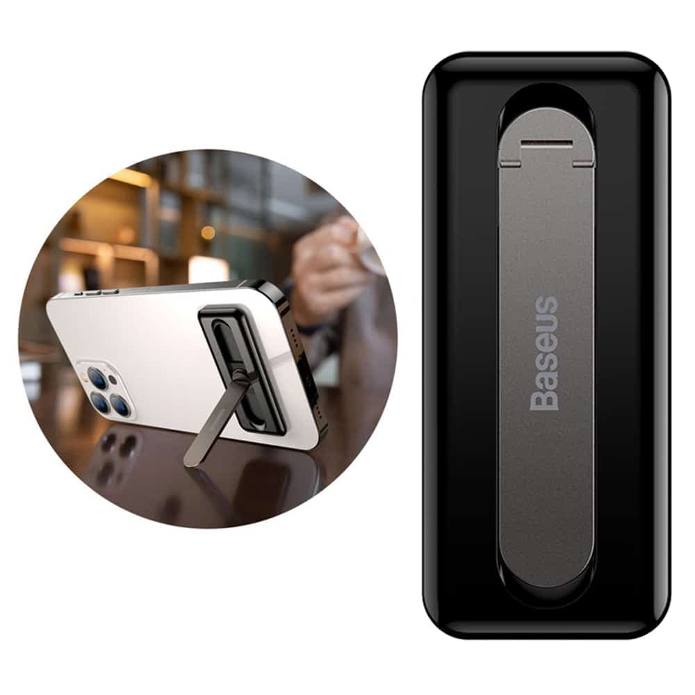 Baseus self-adhesive foldable phone stand Μαύρο (LUXZ000001)