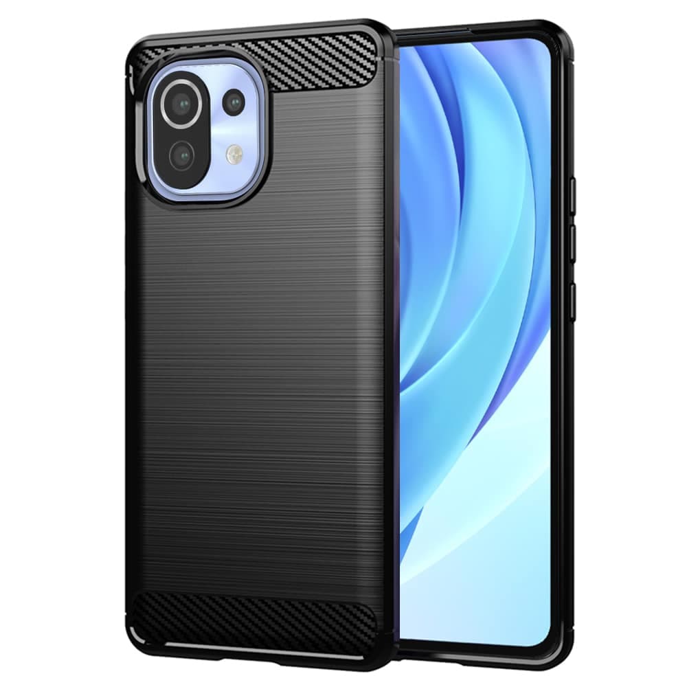 Techsuit Carbon Silicone - Xiaomi Mi 11 Lite 5G / NE null - Μαύρο