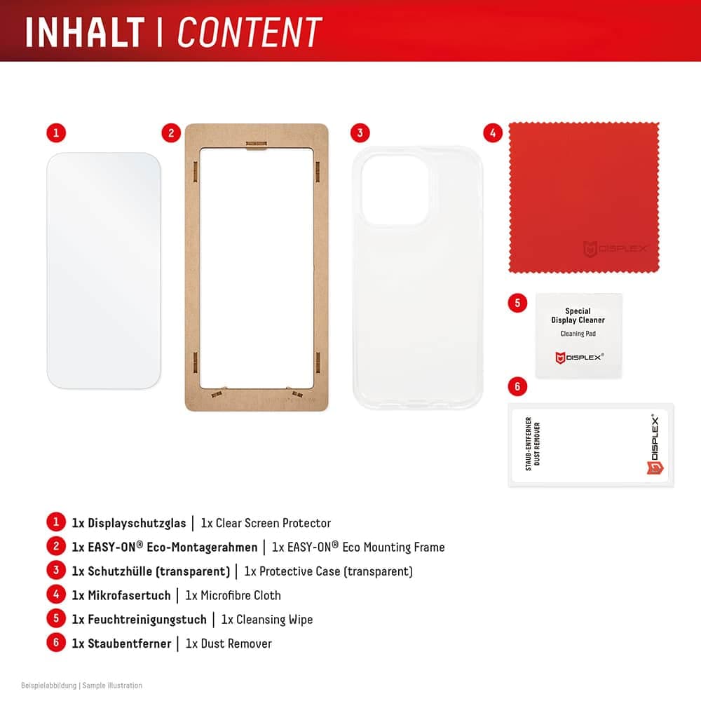 Displex κάλυμμα για iPhone 16 - Real Glass + Case - Διαφανές 7
