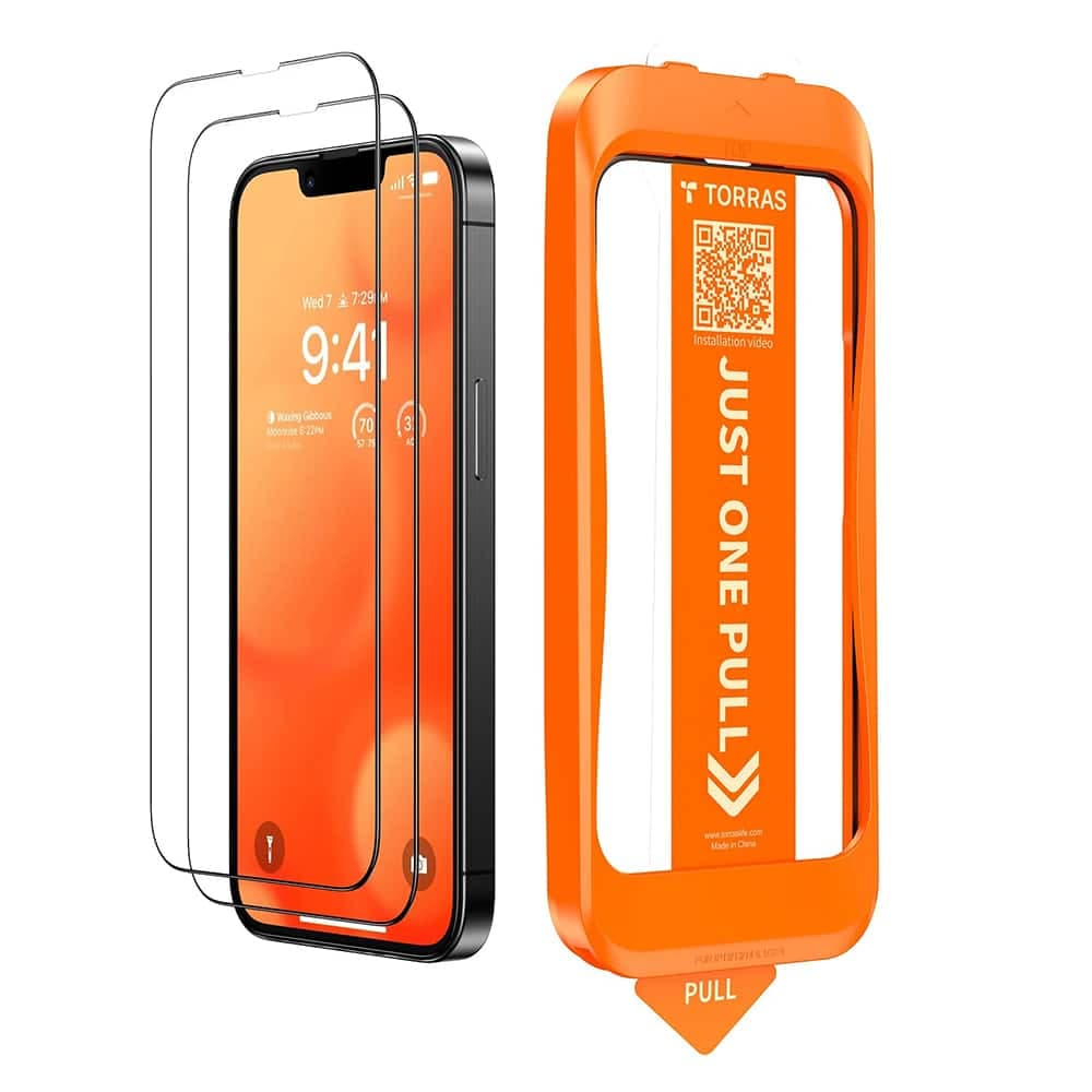 Torras - Glassgo Install Master (2 Pack) - iPhone 16e - Black 2