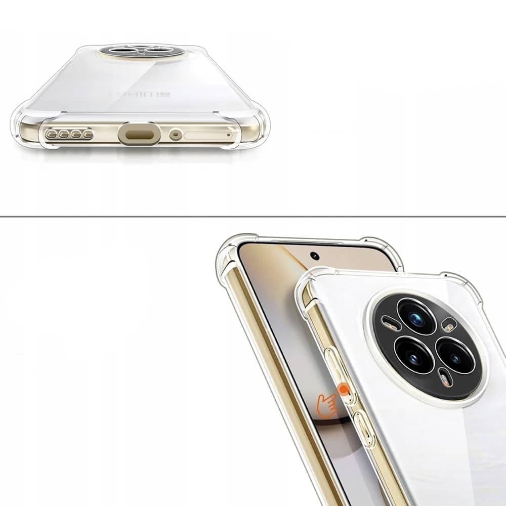Techsuit Shockproof Clear Silicone - θήκη για Realme 14 Pro+ - Διάφανο 3
