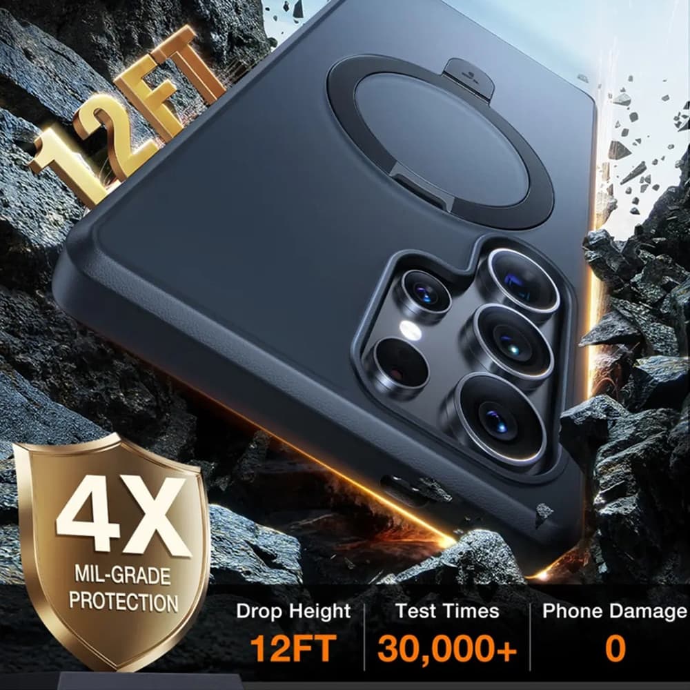 Torras Ostand Series - θήκη για Samsung Galaxy S25 Ultra - Μαύρο 4