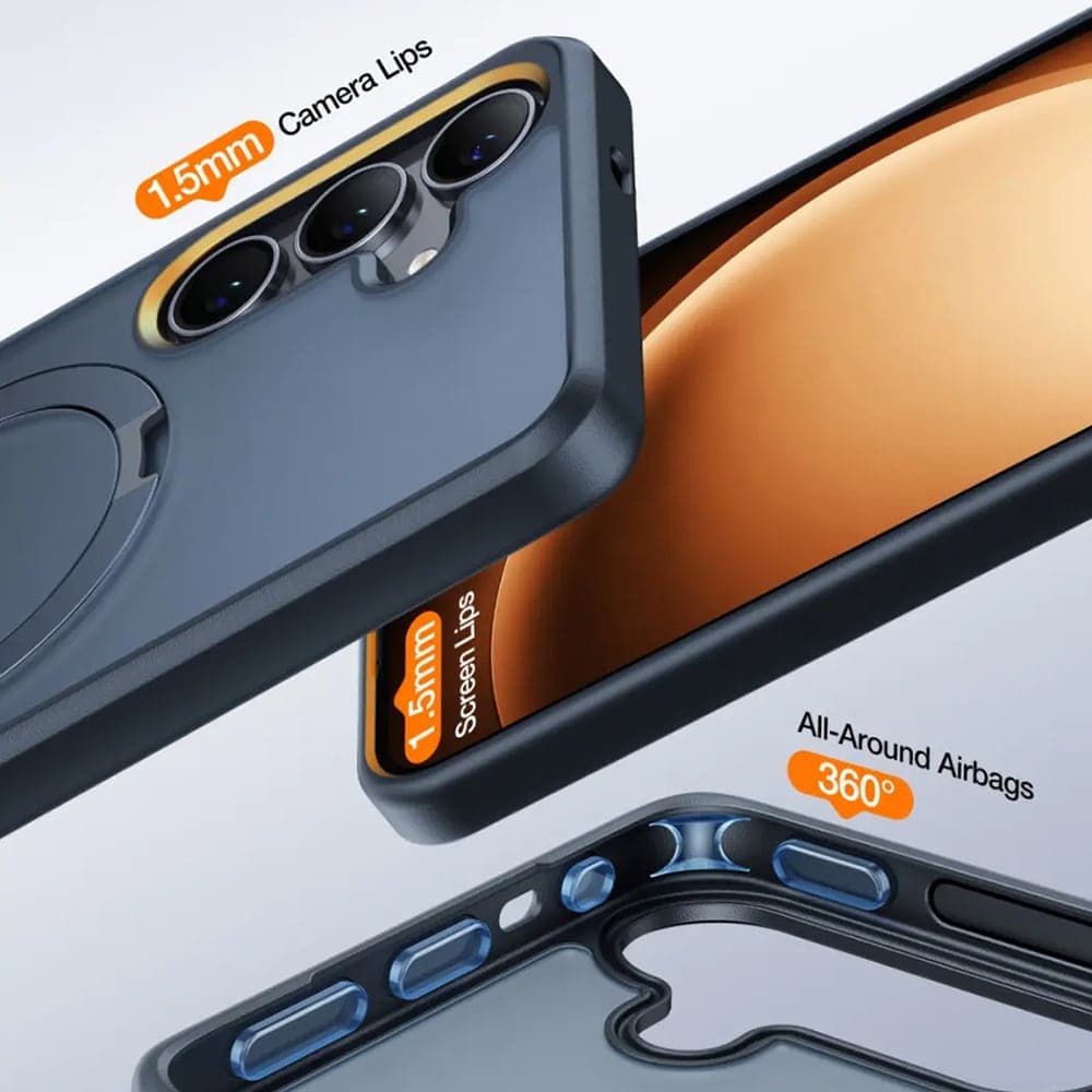 Torras Ostand MagSafe Series - θήκη για Samsung Galaxy S25 Plus - Μαύρο 6