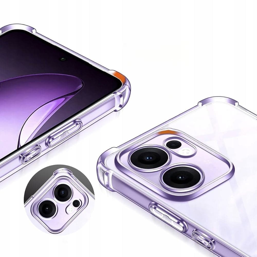 Techsuit Shockproof Clear Silicone - θήκη για Oppo Reno13 F 4G - Διάφανο 3