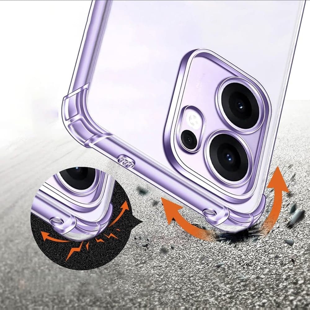 Techsuit Shockproof Clear Silicone - θήκη για Oppo Reno13 F 4G - Διάφανο 6