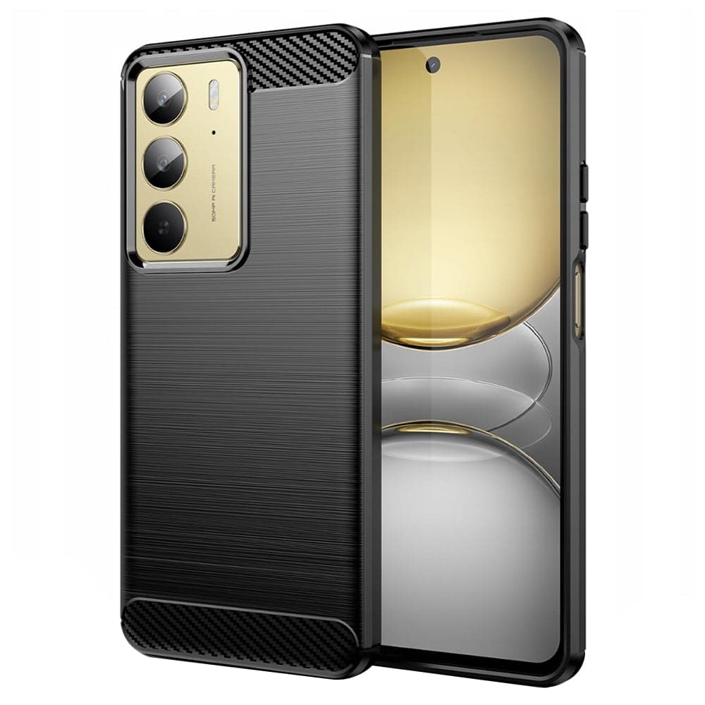 Techsuit Carbon Silicone - θήκη για Realme C75 / 14x - Μαύρο