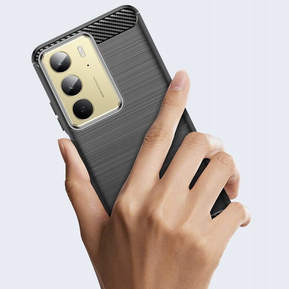 Techsuit Carbon Silicone - θήκη για Realme C75 / 14x - Μαύρο 3
