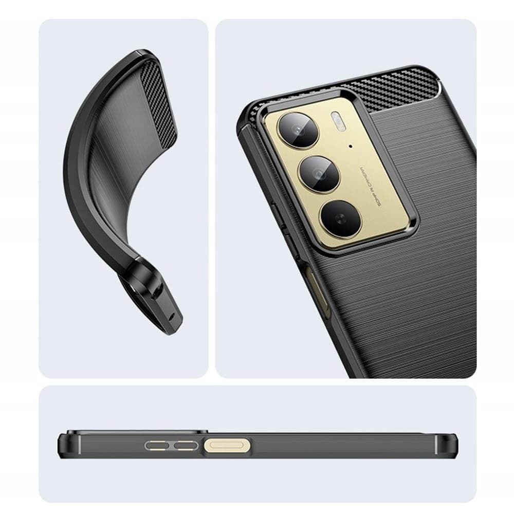Techsuit Carbon Silicone - θήκη για Realme C75 / 14x - Μαύρο 5