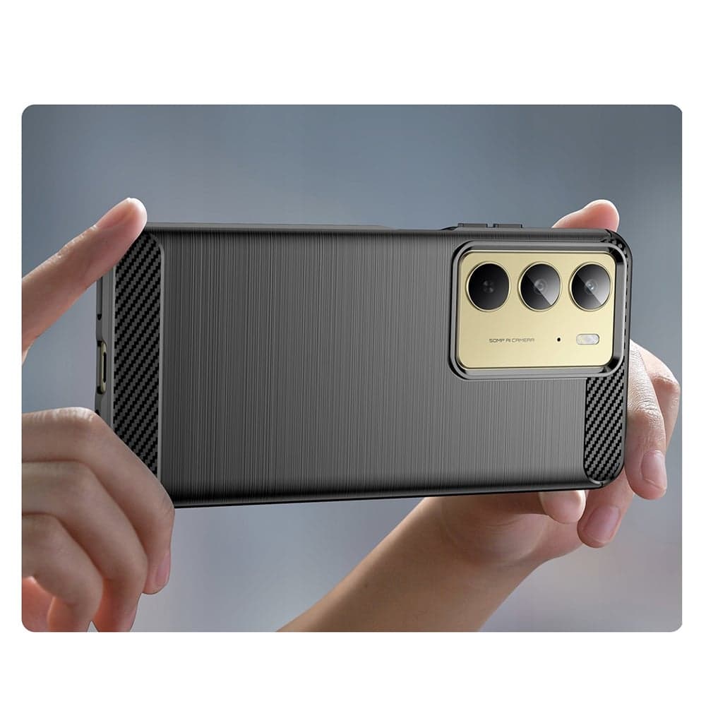Techsuit Carbon Silicone - θήκη για Realme C75 / 14x - Μαύρο 4