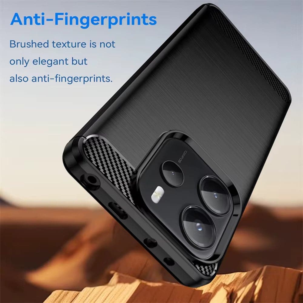 Techsuit Carbon Silicone - θήκη για Xiaomi Redmi Note 14S - Μαύρο 5