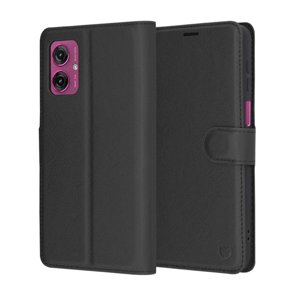 Techsuit - Leather Folio - Motorola Moto G55 - Μαύρο