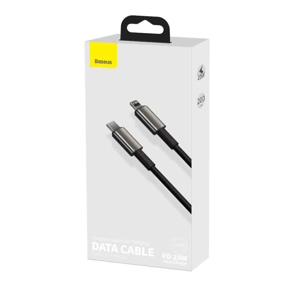 Baseus - Καλώδιο Δεδομένων Tungsten Gold (catlwj-01) - Type-C Σε Lightning, 20w, 1m - Μαύρο 7